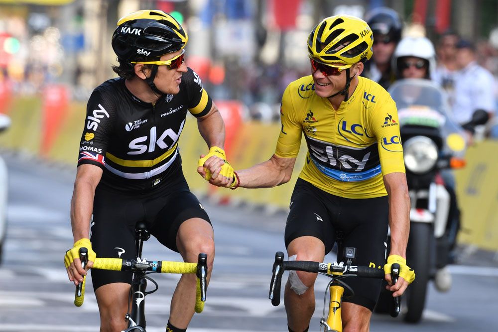 Riders gathered at the start line near Mont Saint-Michel for the first stage of the 2016 Tour de France