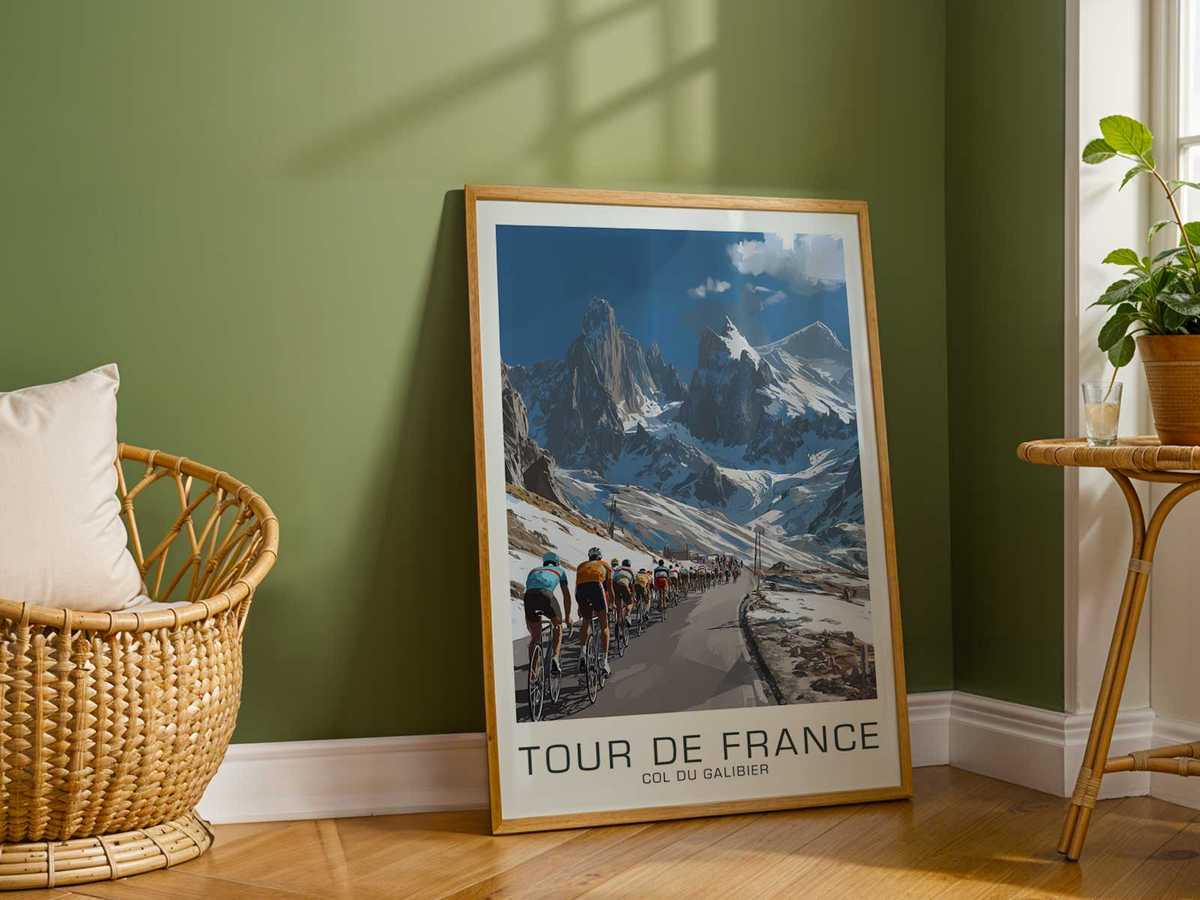 Three-quarter view of a rider standing briefly on the pedals, body leaning, gesture captured as a study in effort