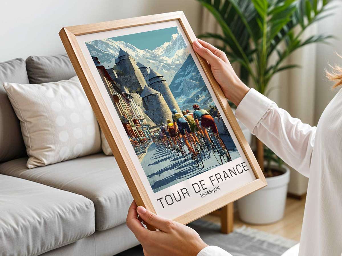Artistic view of Briançon as Stage showing racing lines with dramatic circuit energy for gallery wall decor