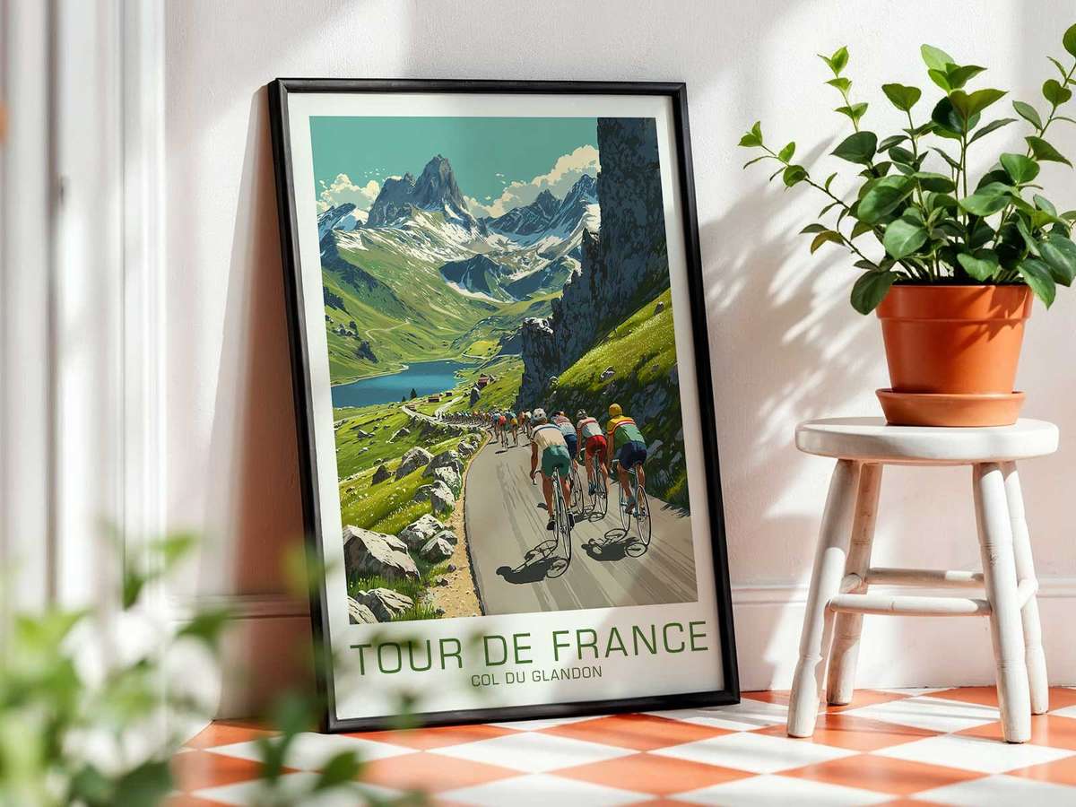 Gallery-style Col du Glandon artwork with refined details for gallery wall decor