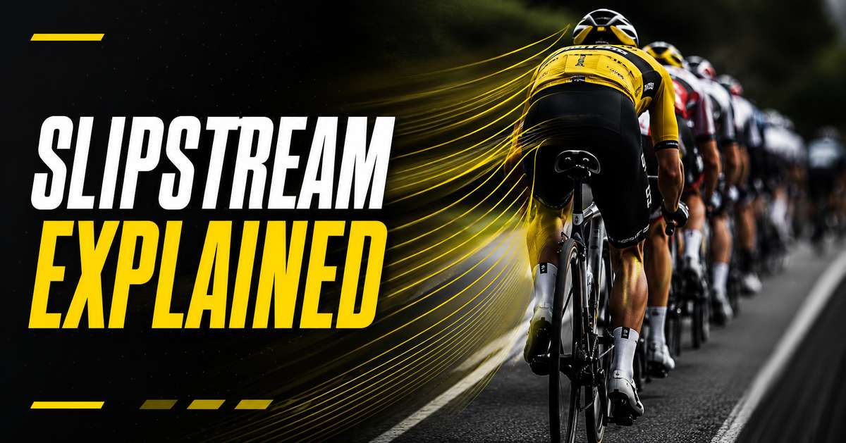 A peloton of cyclists riding closely on a flat road showing compact formation and collective slipstream