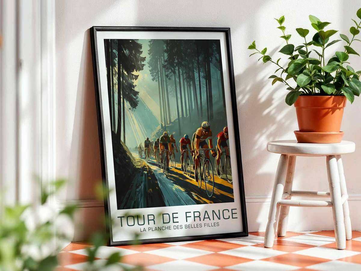 Detailed close-up of rider hands gripping the bars, muscles tensed, conveying effort and emotional intensity in poster form