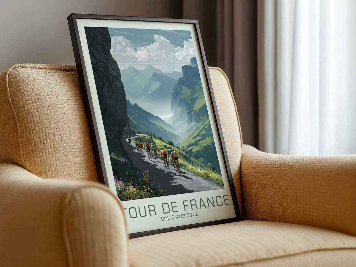 Warm evening glow bathing the mountain pass and long shadows across the slope, evoking drama and cinematic mood