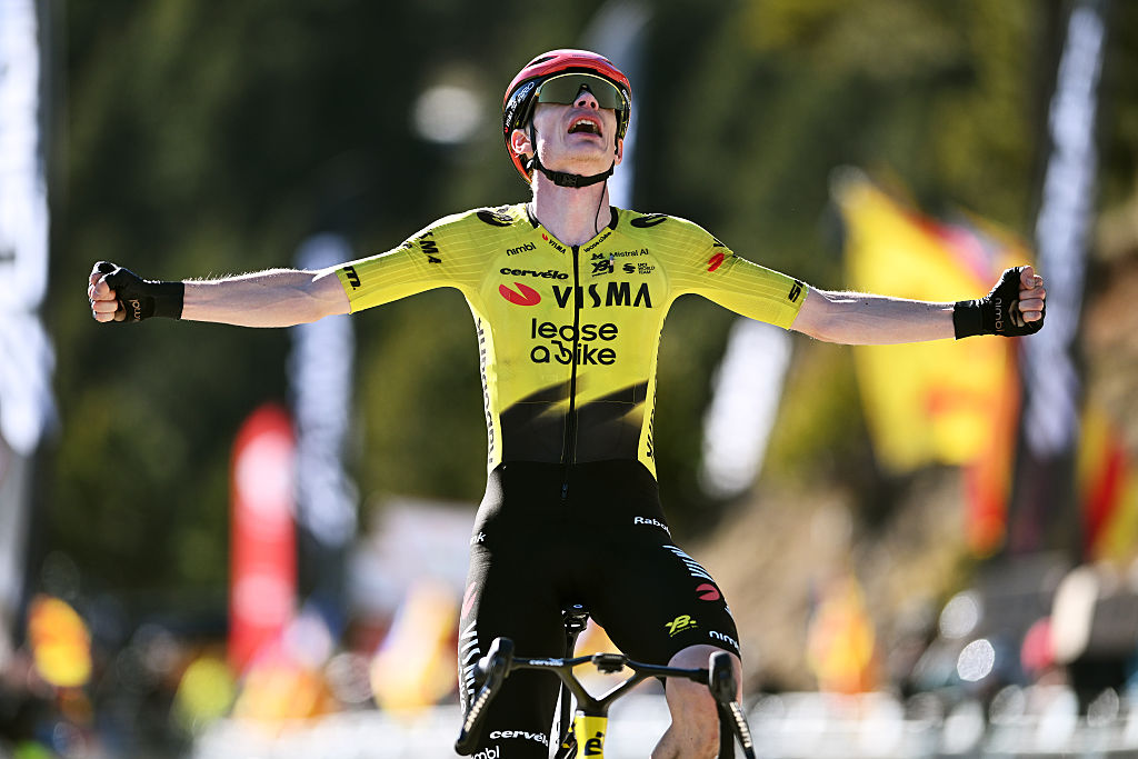 Young Jonas Vingegaard riding a local Danish road in early training years