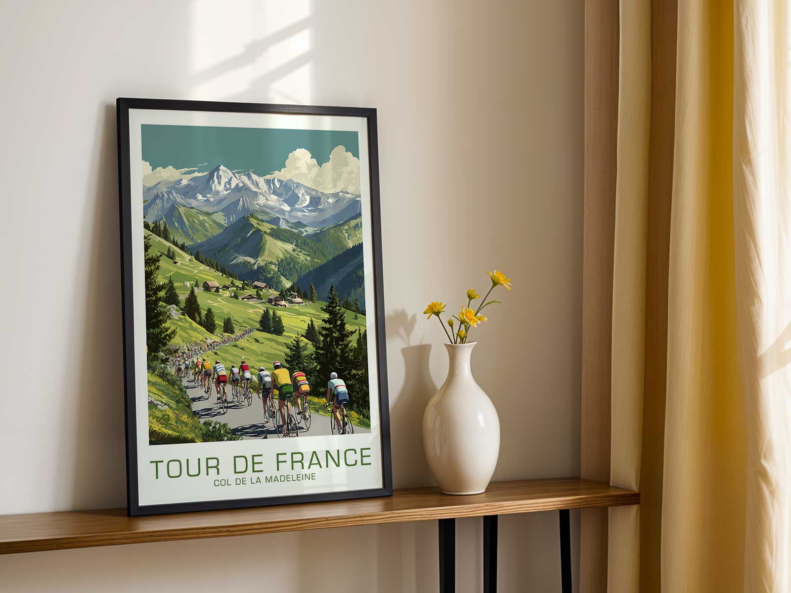 Sweeping view of a Monument route through rolling farmland with a lone rider in the distance