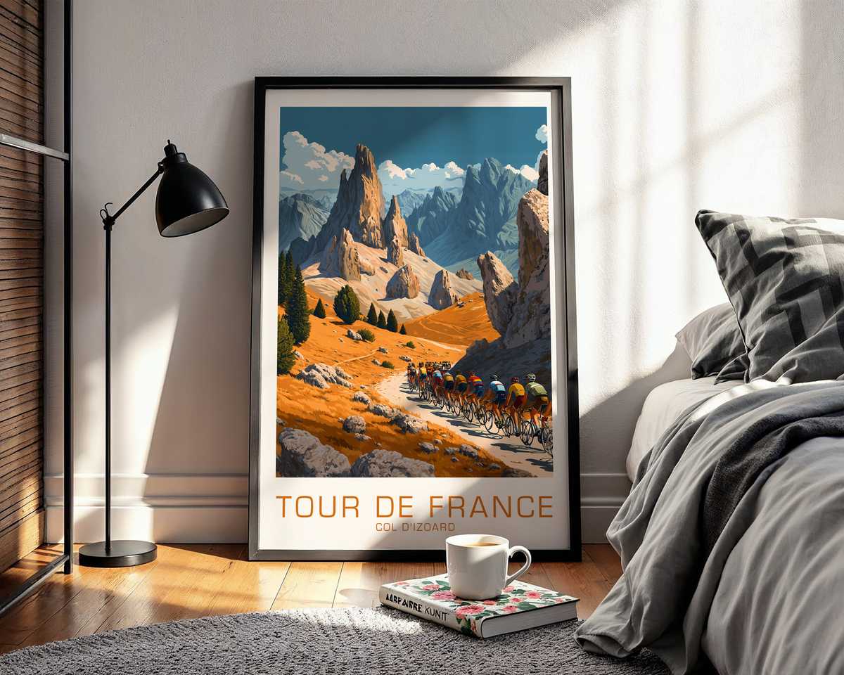 Tour de France cycling heritage poster collection inspired by famous stages and French road racing