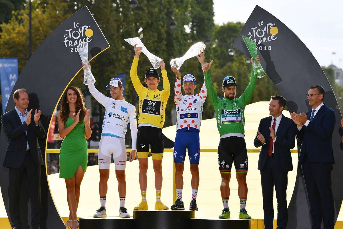 GC contender climbing a steep mountain road during a decisive stage