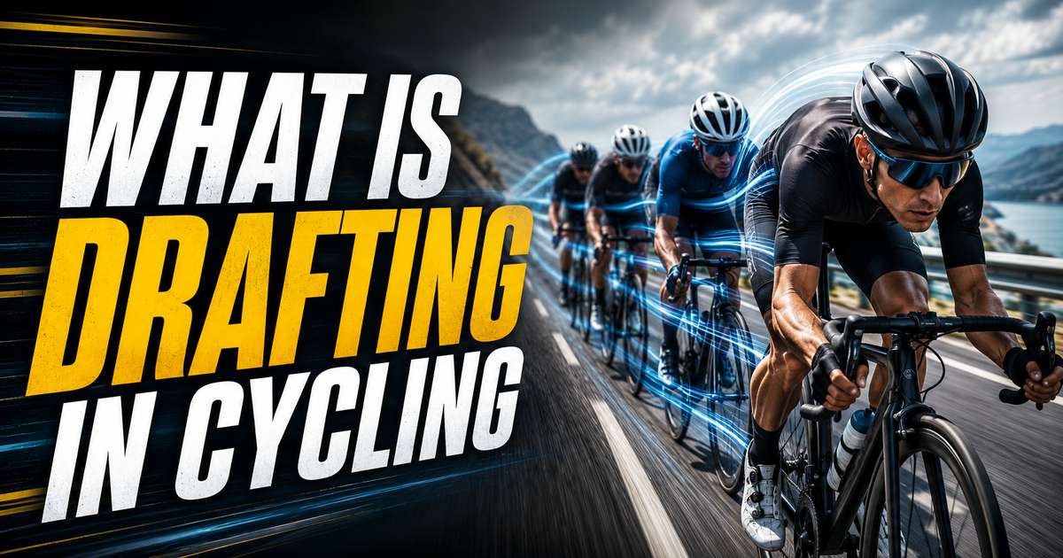 Large peloton of road cyclists riding closely together on a highway demonstrating tight formation